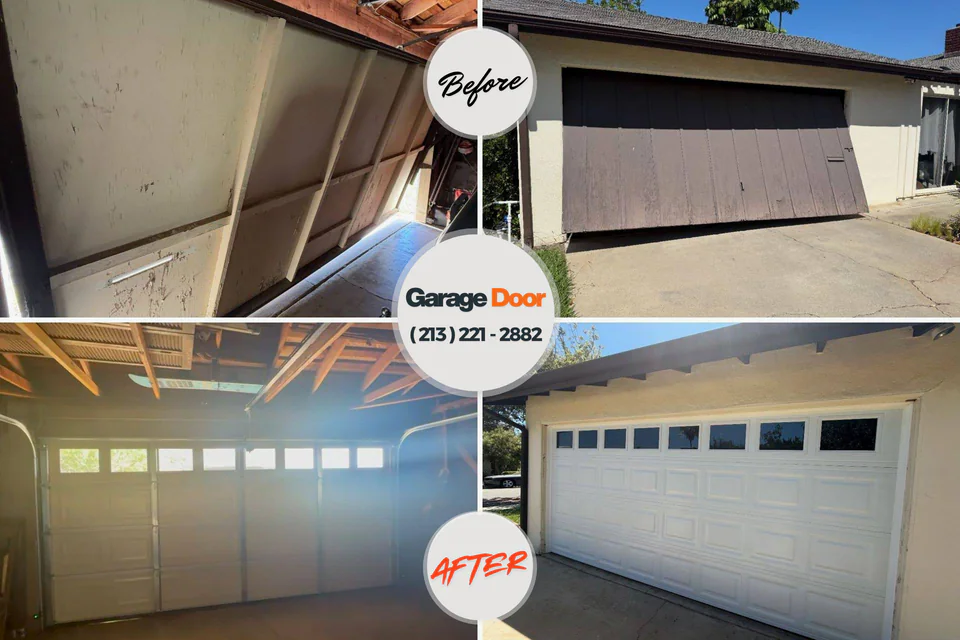 Before and after: garage door repair near me Lower Grand Lagoon